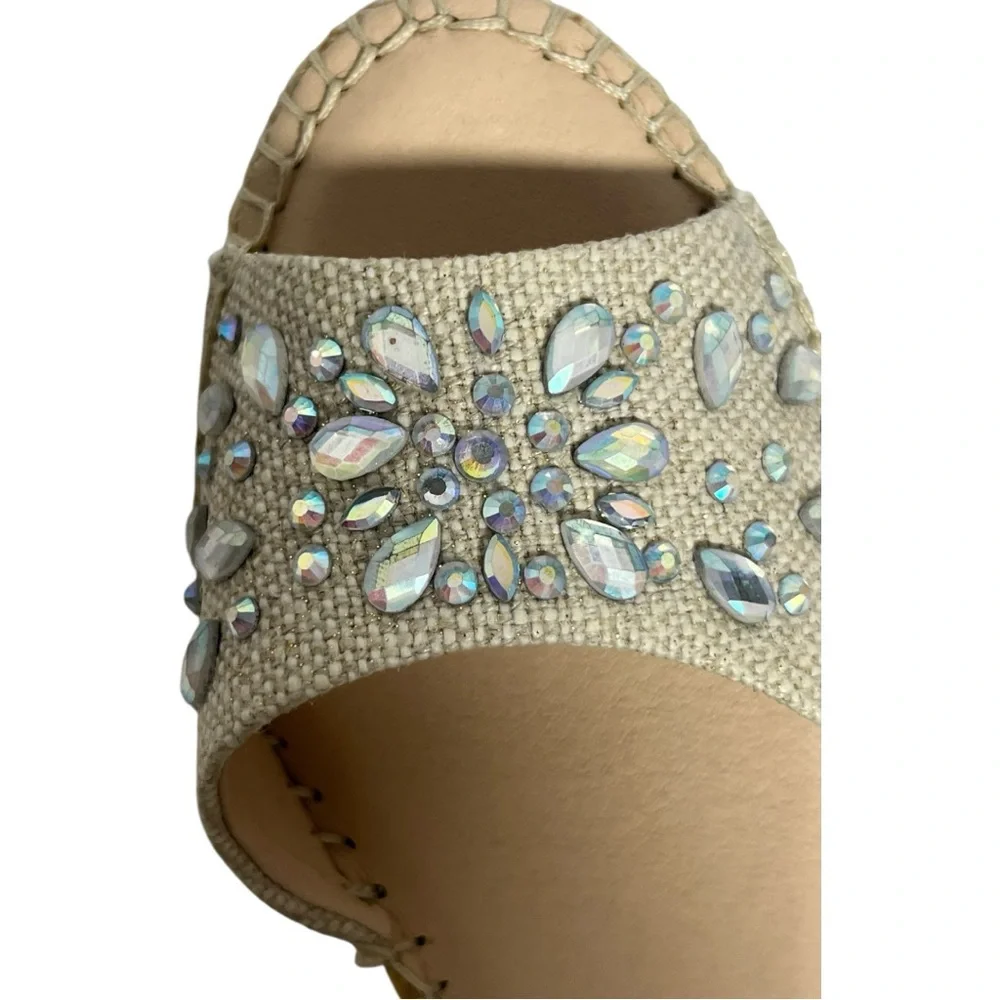 Alex Marie Cream Espadrille Sandals with Ankle Strap 8.5 NIB wedges cream comfy